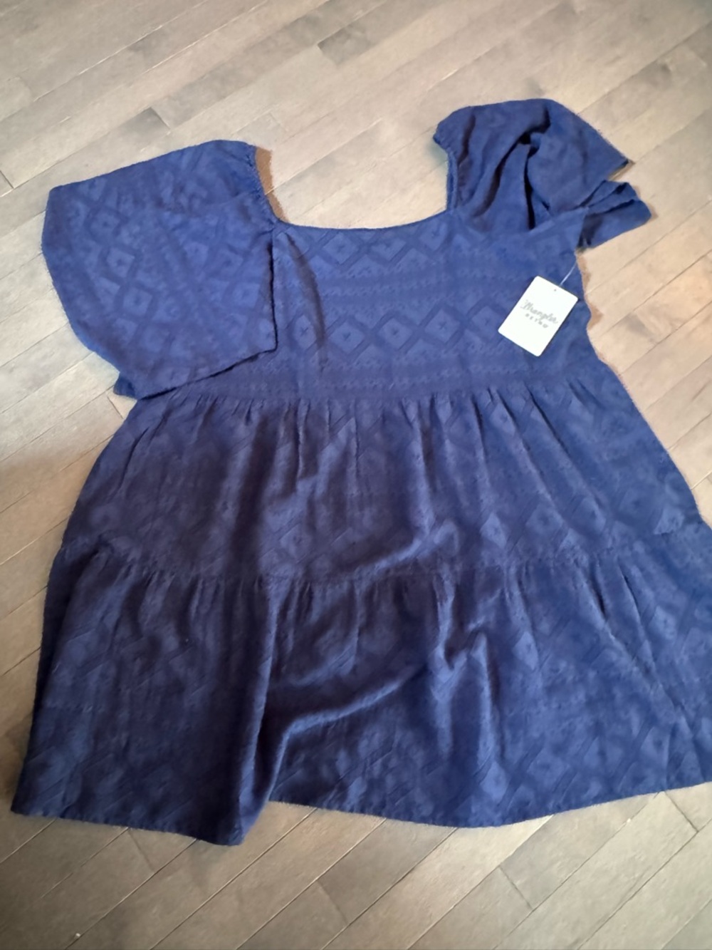 Wrangler Navy Blue Tiered Midi Dress